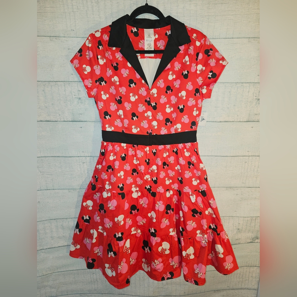 NWT Disney Parks Red Minnie Mouse Head 50s Swing Dress